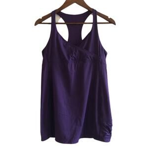 Lululemon Athletic Tank Top Women's Size 6 Purple Surplice V-Neck Racerback